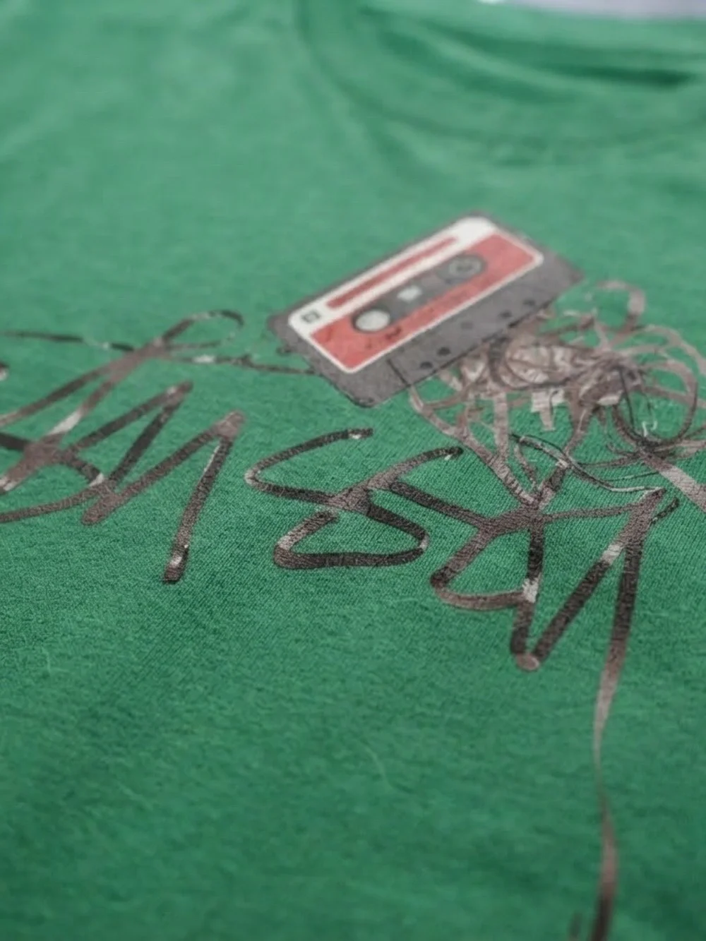 Gildan Green Cassette Graphic T-Shirt for Men